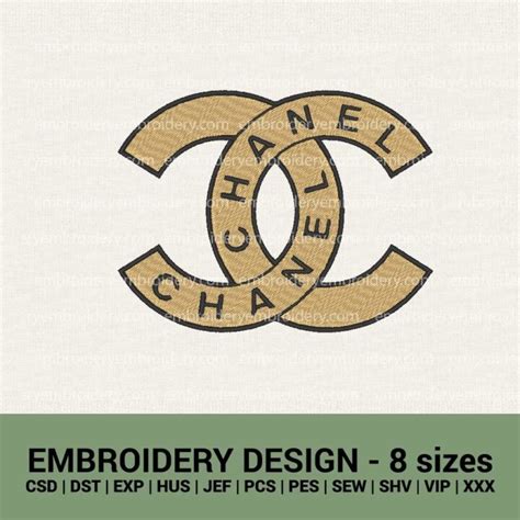 chanel logo embroidery design|chanel embroidery designs.